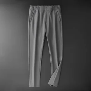 BROWON 2025 Autumn Winter Men Clothing New Smart Casual Elastic Waist Pants Thick Soft Skin Straight Anti-wrinkle Trousers Male