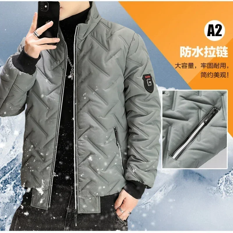 New 2023 Autumn Winter Jacket Men Cotton Padded Jacket Korean Streetwear Casual Jacket Men Fashion Clothing Male Warm Coats 5XL - Image 5